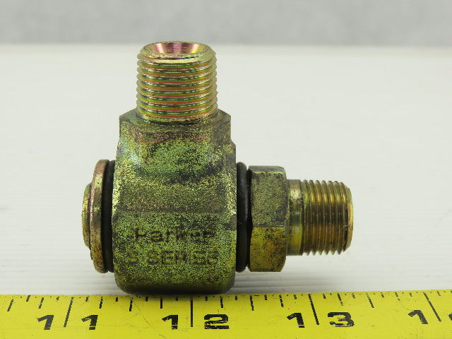 Parker S2101-6-6 Hydraulic Swivel Fitting, 90° Elbow 3/8x3/8" NPT