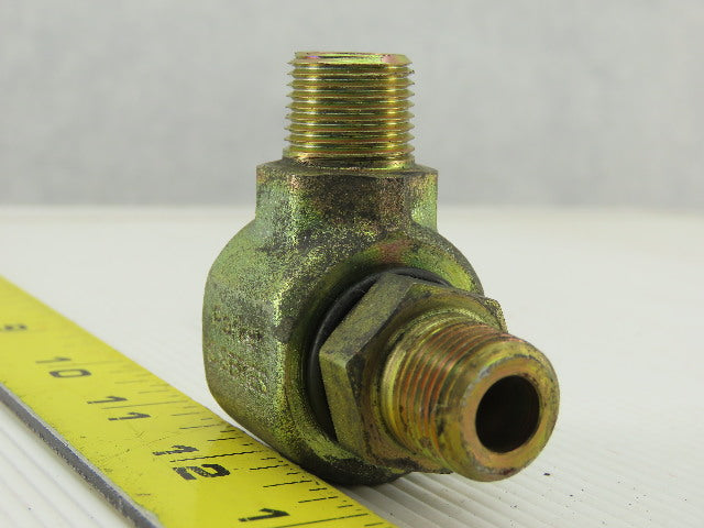 Parker S2101-6-6 Hydraulic Swivel Fitting, 90° Elbow 3/8x3/8" NPT