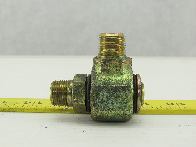 Parker S2101-6-6 Hydraulic Swivel Fitting, 90° Elbow 3/8x3/8" NPT