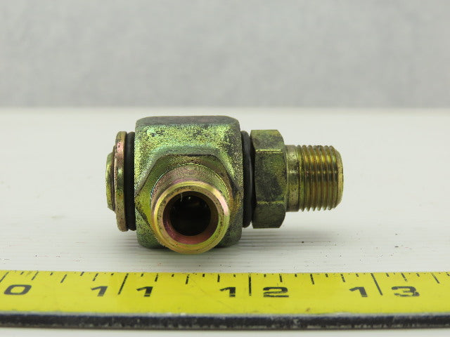 Parker S2101-6-6 Hydraulic Swivel Fitting, 90° Elbow 3/8x3/8" NPT