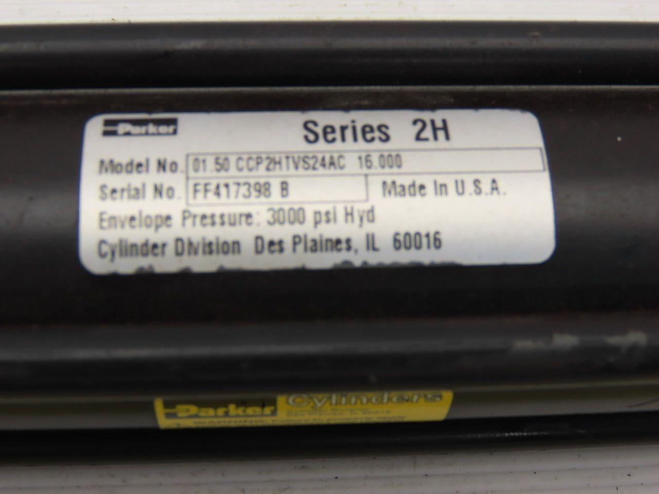 Parker 1.50CCP2HTVS24AC 16.00 Hydraulic Cylinder 1-1/2" Bore 16" Stroke 3000PSI