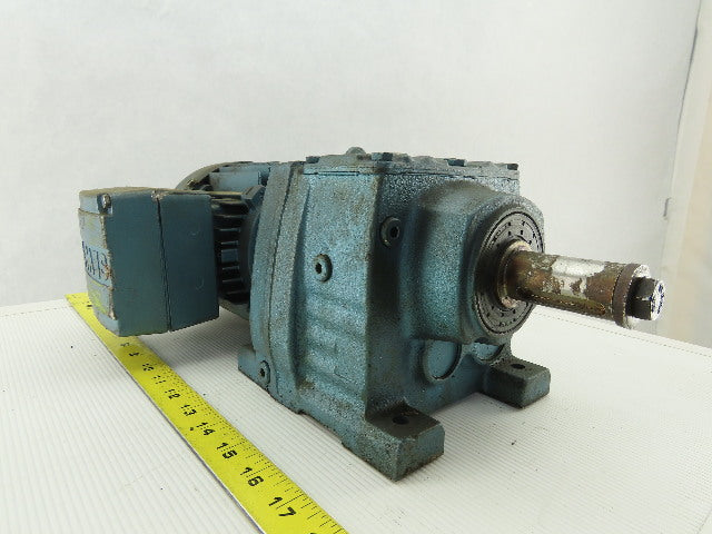 Sew Eurodrive R37DT71C4TF-IS 1/3HP Gear Motor 230/460V 3Ph W/ 32.4:1 Inline Box