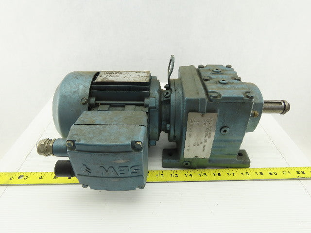 Sew Eurodrive R37DT71C4TF-IS 1/3HP Motor 230/460V 3Ph W/44.81:1 Inline Gearbox