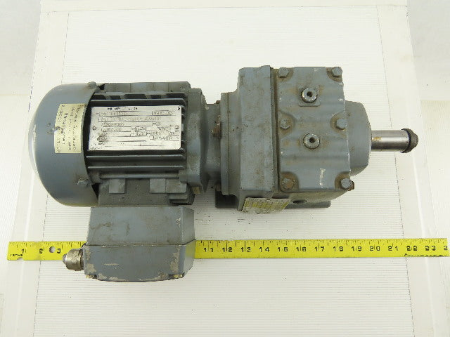 Sew Eurodrive R37DT71C4TFIS 1/3HP Motor 230/460V 3Ph W/44.81:1 Inline Gearbox