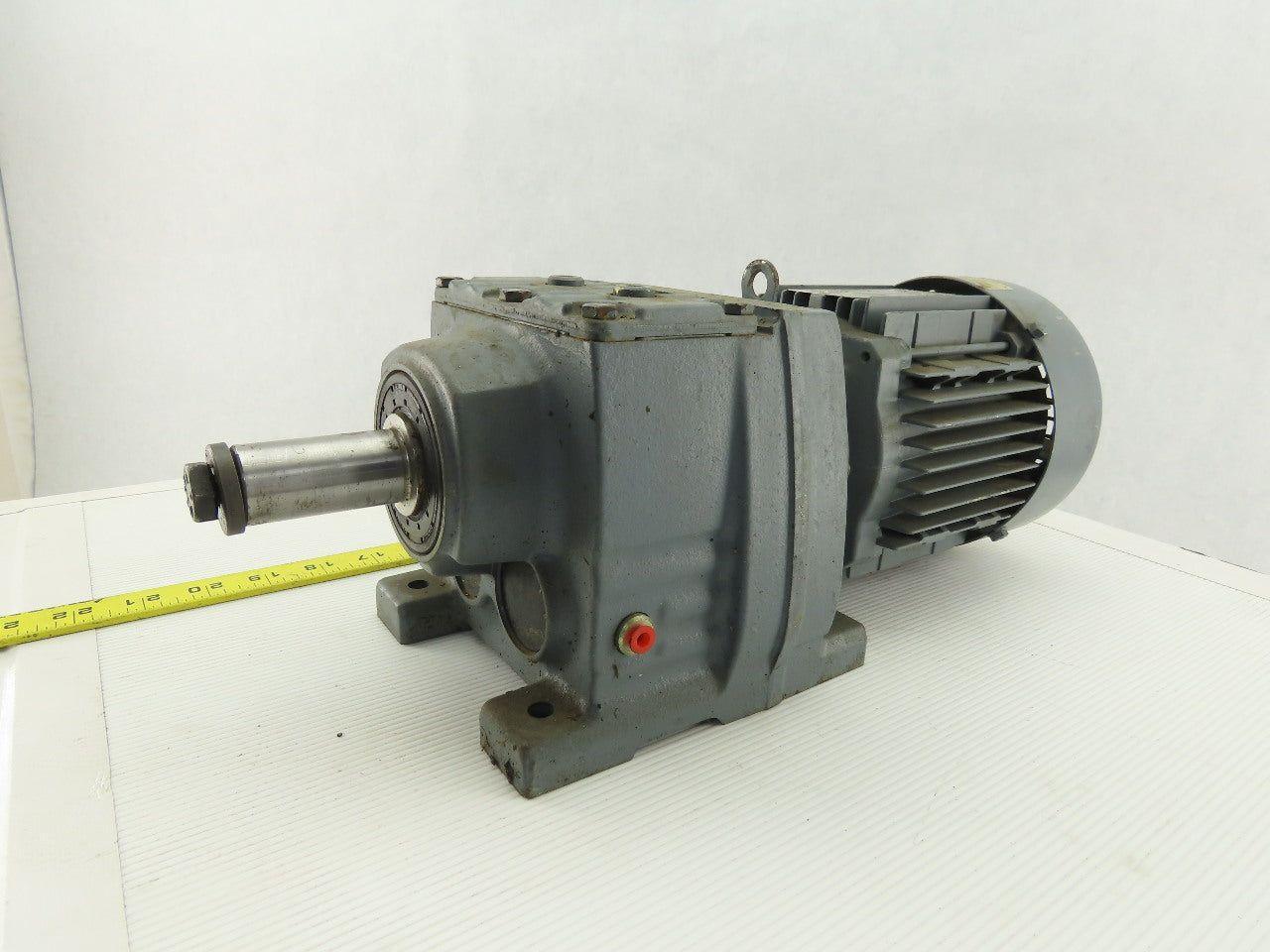 Sew Eurodrive R37DT71C4TFIS 1/3HP Motor 230/460V 3Ph W/44.81:1 Inline Gearbox