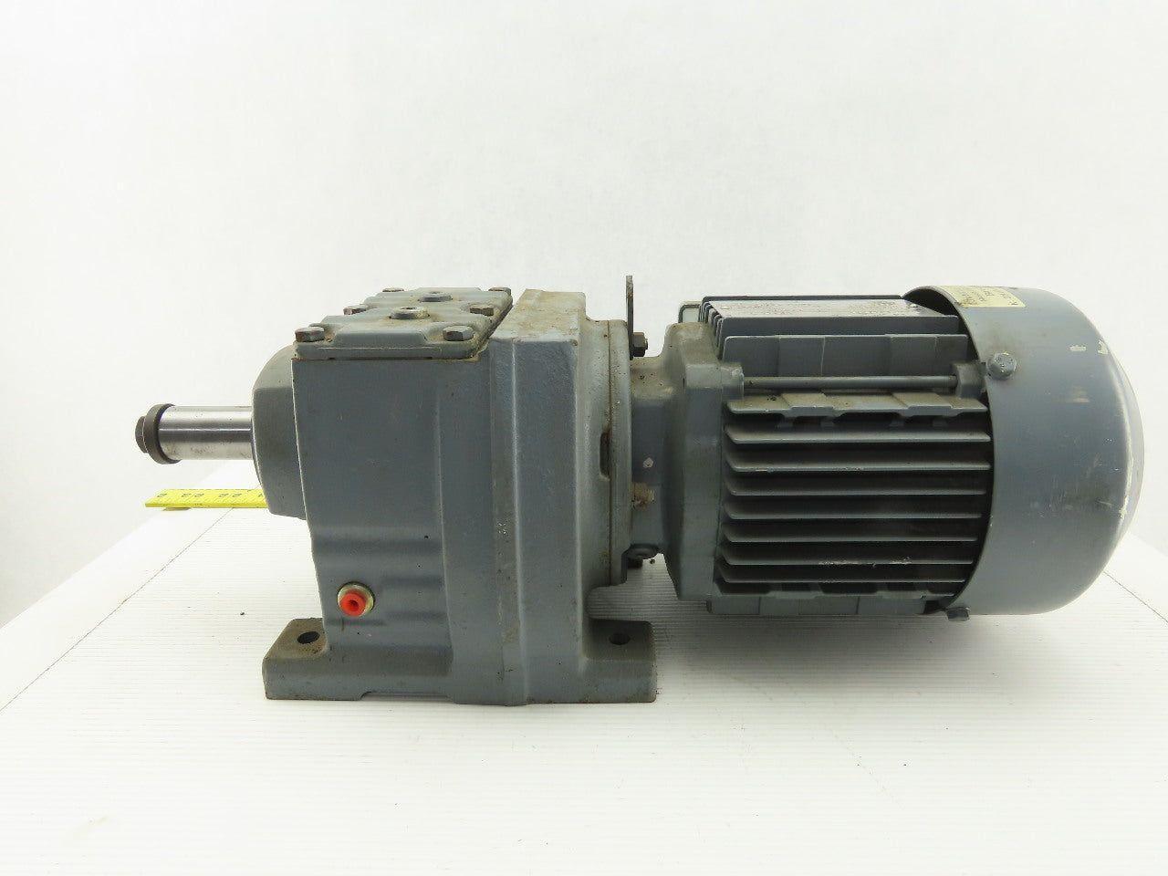 Sew Eurodrive R37DT71C4TFIS 1/3HP Motor 230/460V 3Ph W/44.81:1 Inline Gearbox
