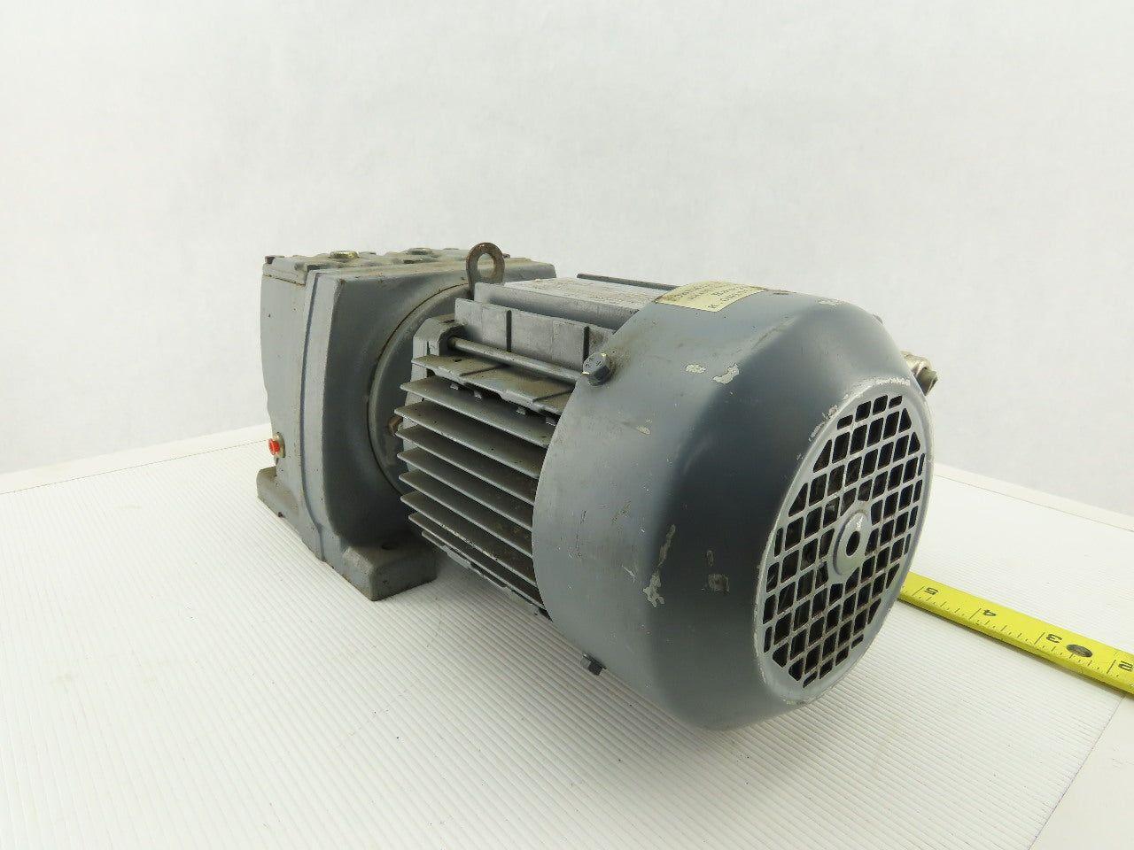 Sew Eurodrive R37DT71C4TFIS 1/3HP Motor 230/460V 3Ph W/44.81:1 Inline Gearbox