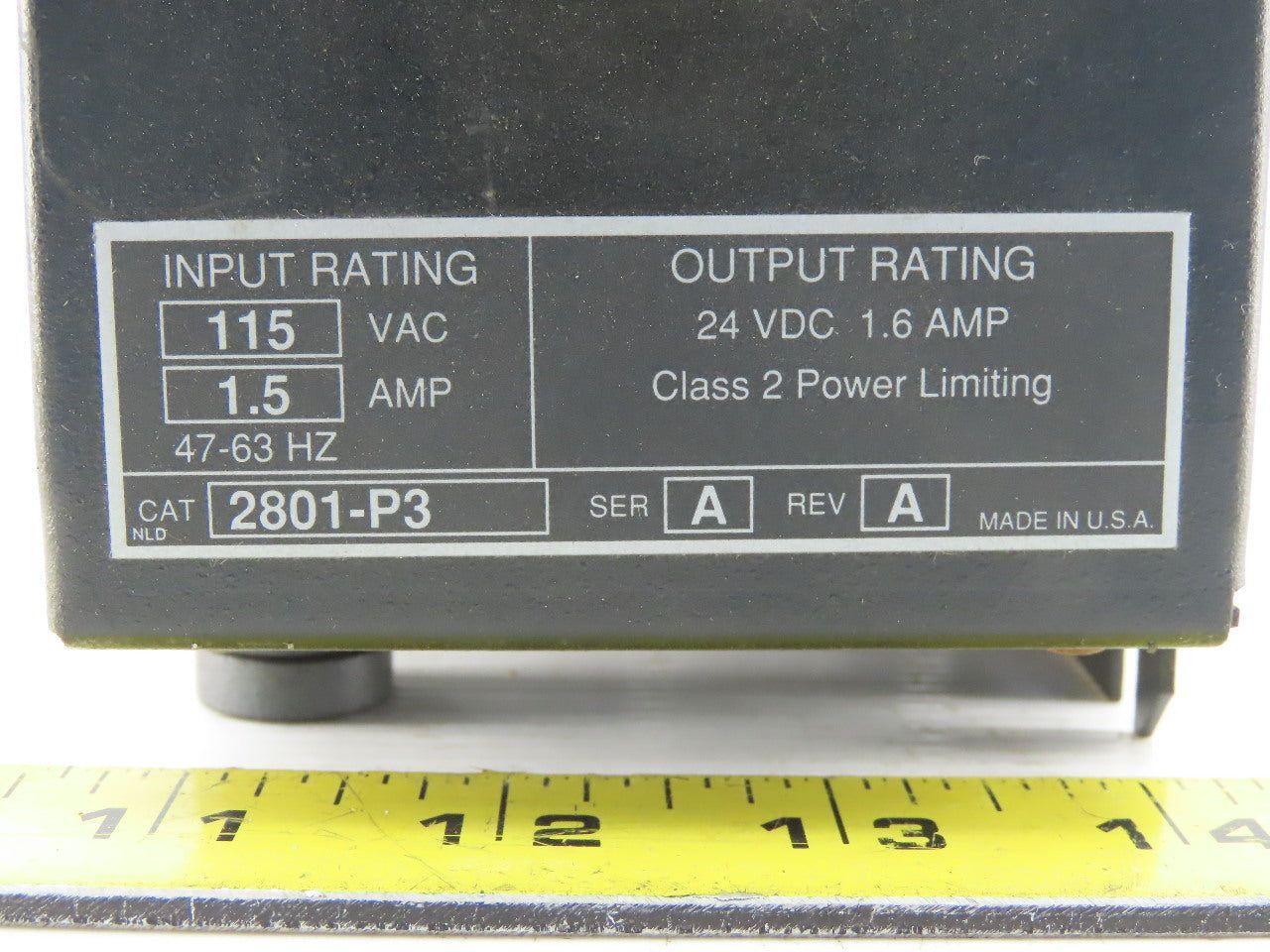 Allen Bradley 2801-P3 Power Supply 115V 1.5A Primary 24VDC 1.6A Secondary