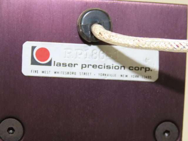 Laser Precision Corp RK3440 Pyroelectric Radiometer W/RP186-1 Detector