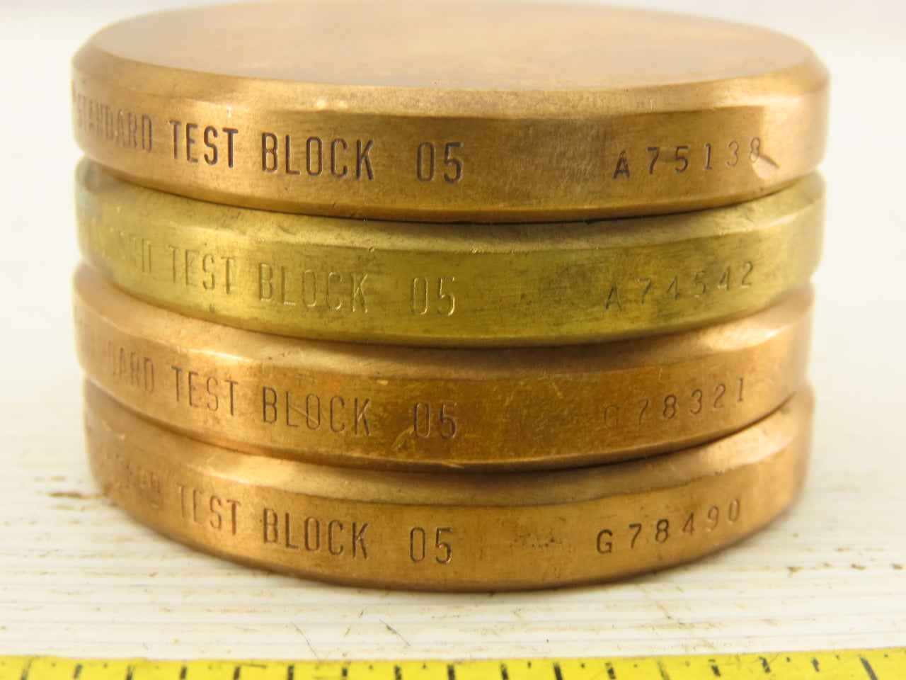 Wilson Rockwell 05 Standard Test Block HRB Lot of 4