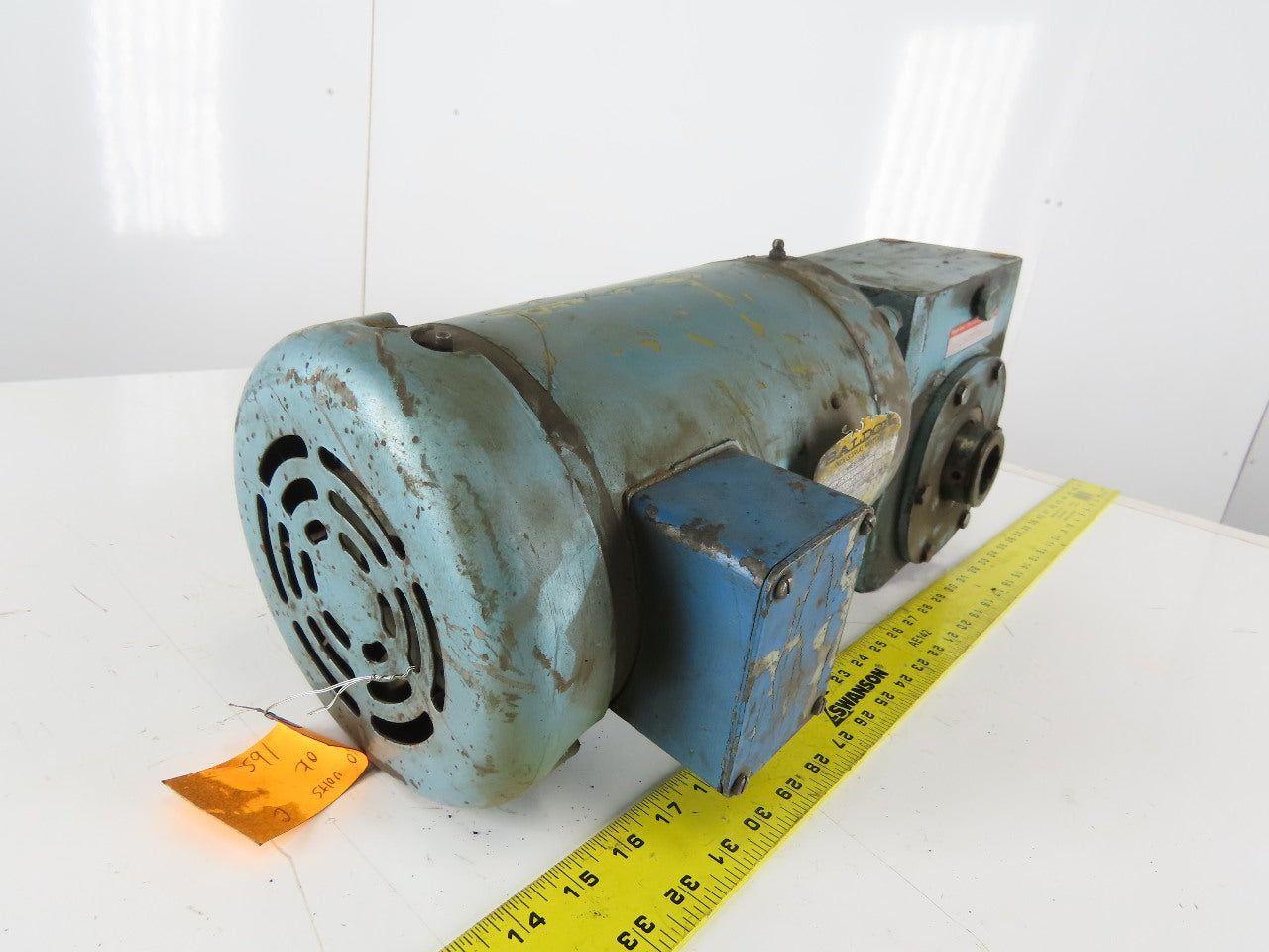 Boston Gear 1-1/2Hp Speed Reducer Gear Motor 20:1 W/Baldor VM3557T 230/460V 3Ph