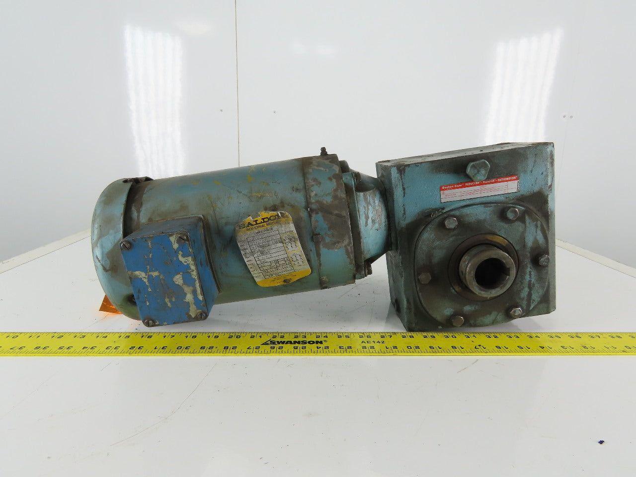 Boston Gear 1-1/2Hp Speed Reducer Gear Motor 20:1 W/Baldor VM3557T 230/460V 3Ph