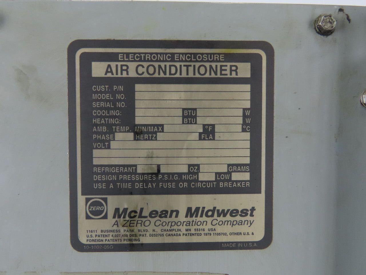 McLean/Midwest Electrical Enclosure Air Conditioner 115V 1Ph