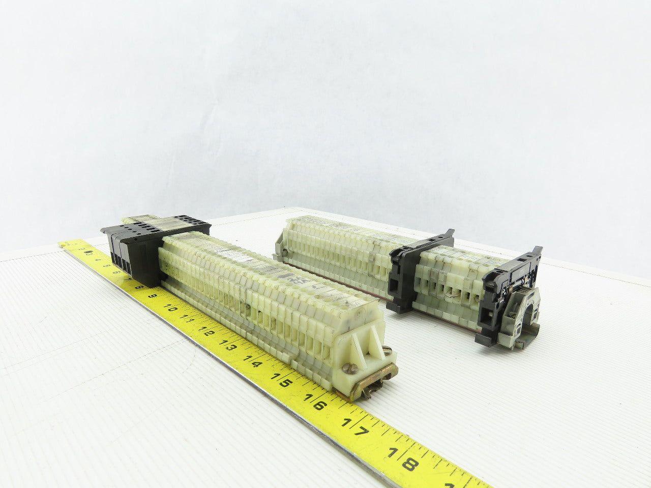 Allen Bradley 1492-HM1 White Terminal Blocks W/ Fuse Holders DIN Lot Of 78