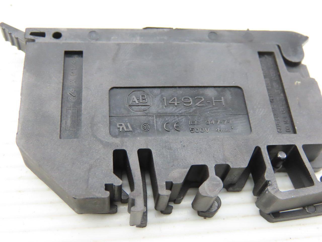 Allen Bradley 1492-HM1 White Terminal Blocks W/ Fuse Holders DIN Lot Of 78