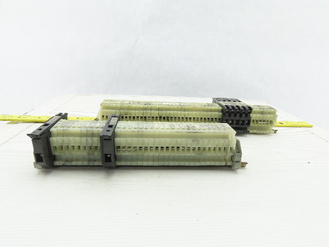 Allen Bradley 1492-HM1 White Terminal Blocks W/ Fuse Holders DIN Lot Of 78