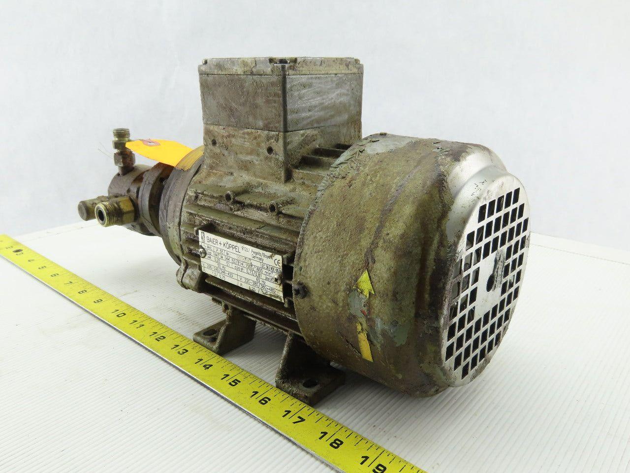 Baier Koppel D-91257 Hydraulic Pump & 0.25KVA Motor 208-230/485/460V 3Ph