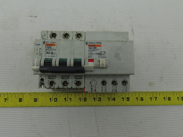 Merlin Gerin C60N Vigi C60 20A Type C 480V 3-Pole 30A Circuit Breaker