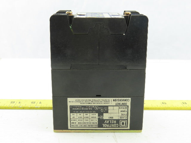 Square D L0-40 Class 8501 Ser. A 120-600V Control Relay 110-120V Coil