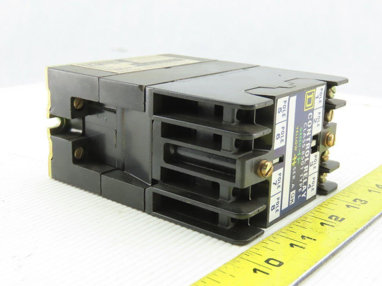 Square D L0-40 Class 8501 Ser. A 120-600V Control Relay 110-120V Coil