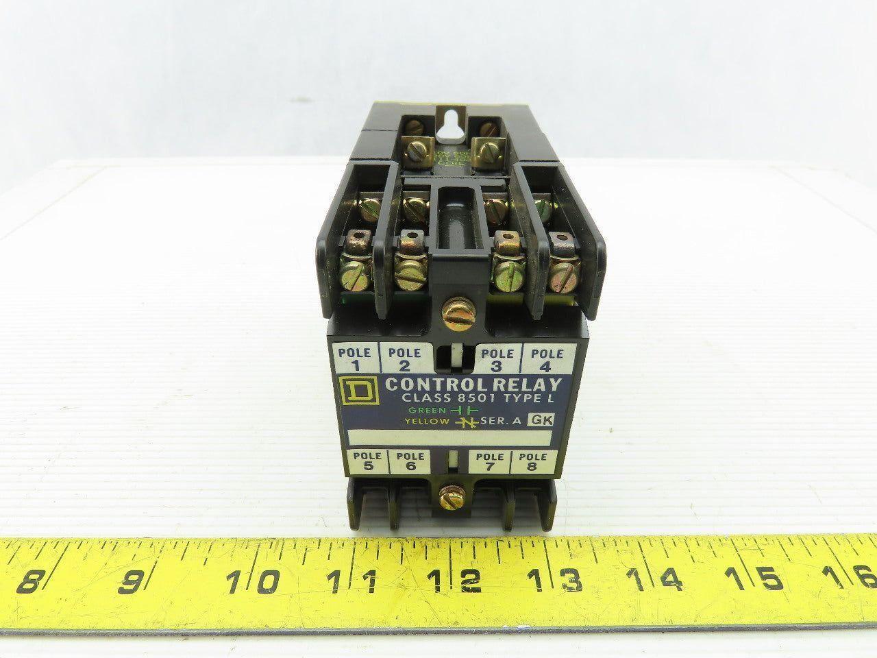 Square D L0-40 Class 8501 Ser. A 120-600V Control Relay 110-120V Coil