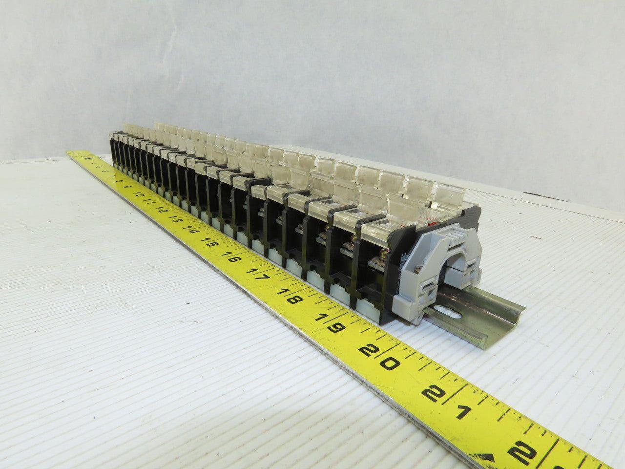Idec BAF111SDU 24V 10A Fuse Holder W/Indicator 18-10AWG On DIN Rail Lot of 23