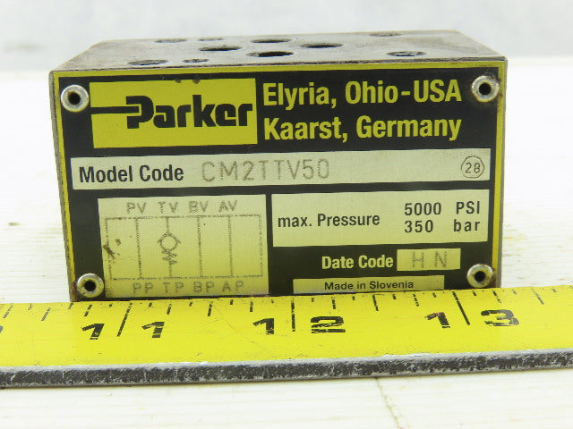 Parker CM2TTV50 Control Valve Max. Pressure 5000 PSI 350 Bar