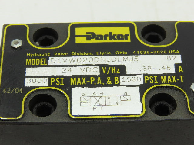 Parker PRDM2PP21SNS Pressure Reducing Module 24VDC Hydraulic Valve Subplate Assy