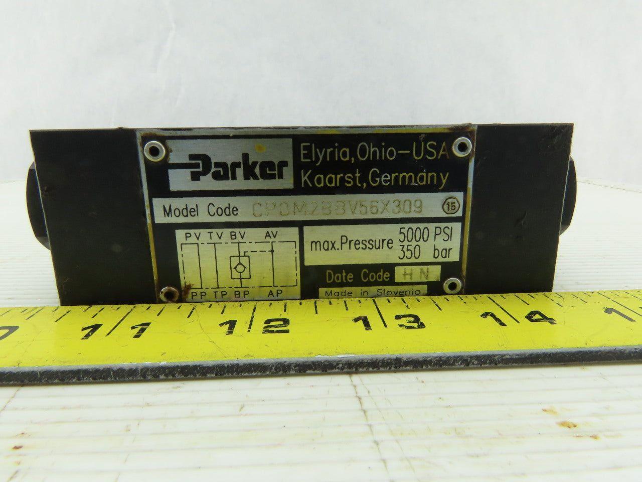 Parker CPOM2BBV56X309 Hydraulic Check Valve 350 Bar 5000 Psi