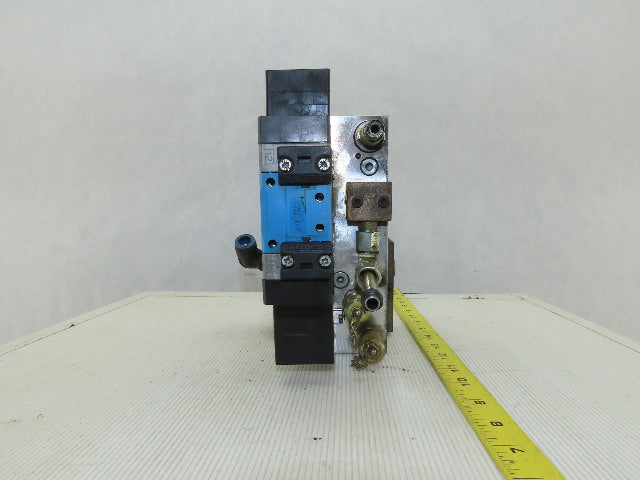 Festo VL-5/3E-D-1-C Pneumatic Valve with Solenoid Block & Sub Base Manifold