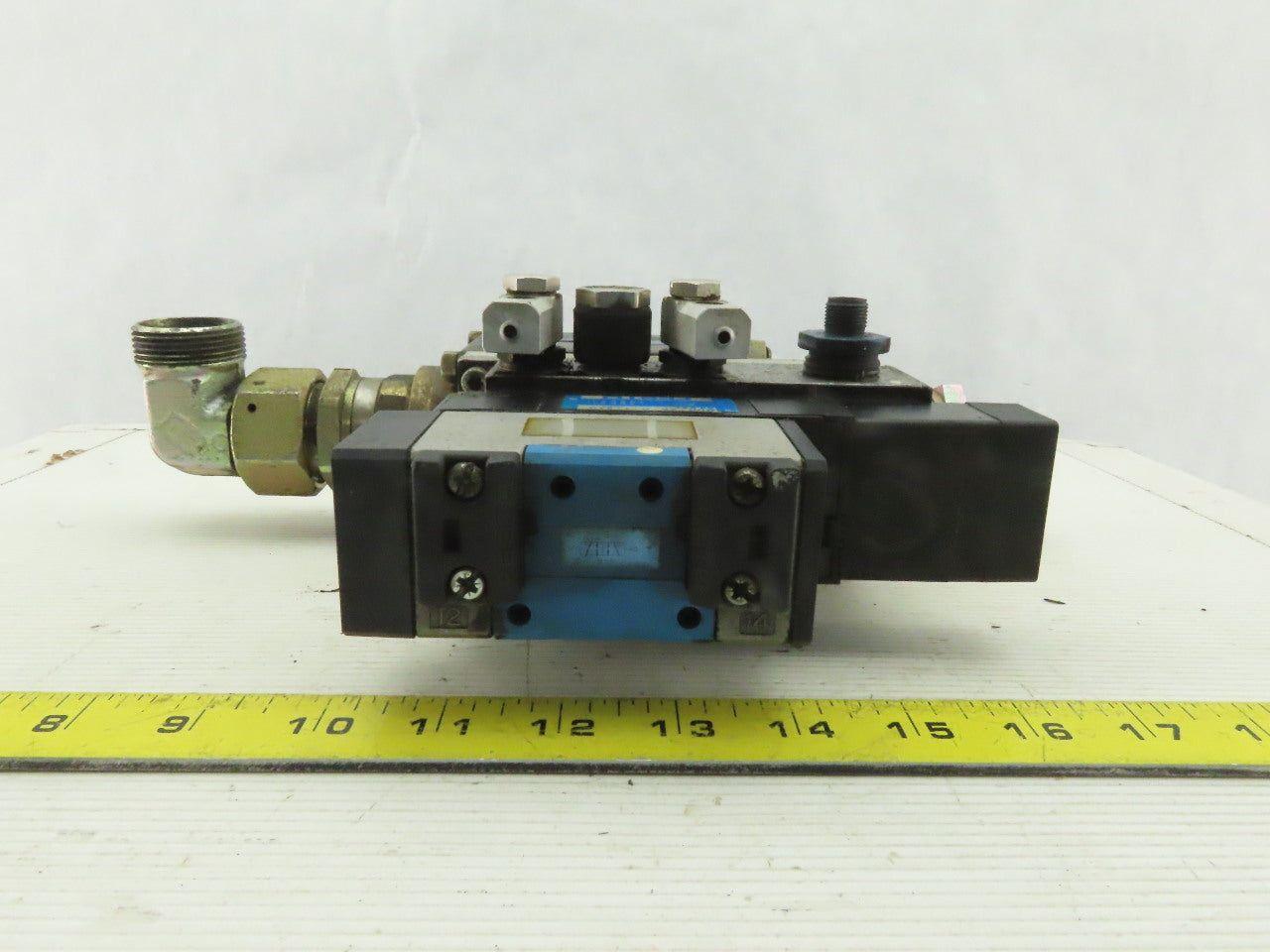 Muller Coax Vmk 15 Nc Pneumatic Valve W/Festo Block Plate & Solenoid