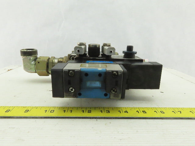 Muller Coax Vmk 15 Nc Pneumatic Valve W/Festo Block Plate & Solenoid