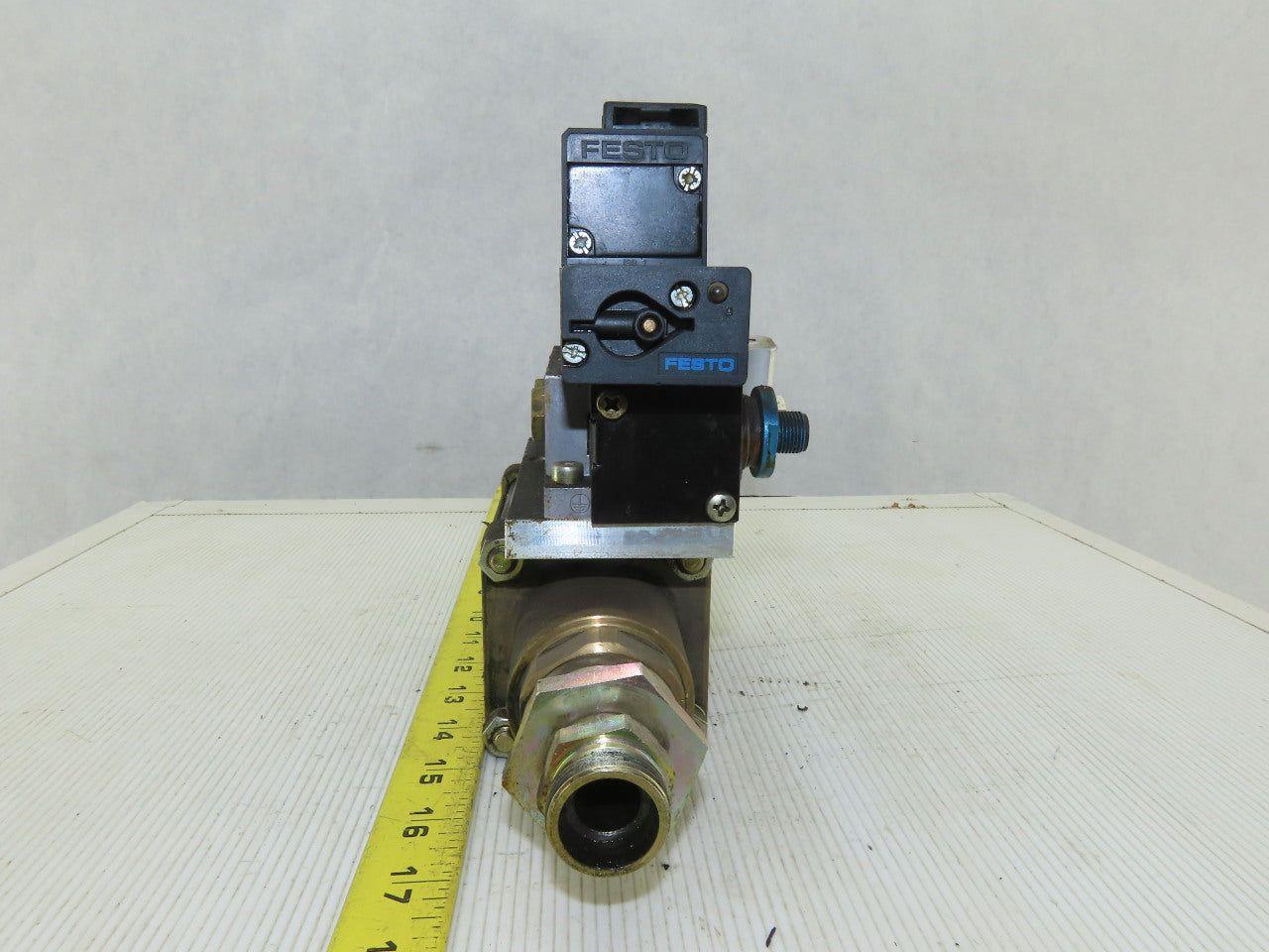 Muller Coax Vmk 15 Nc Pneumatic Valve W/Festo Block Plate & Solenoid