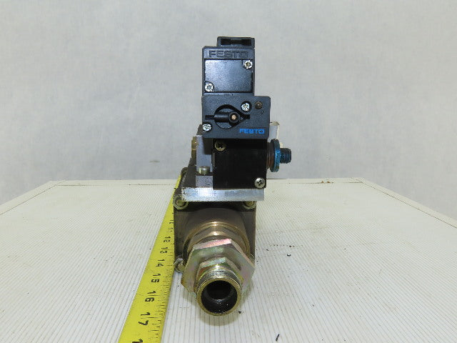 Muller Coax Vmk 15 Nc Pneumatic Valve W/Festo Block Plate & Solenoid