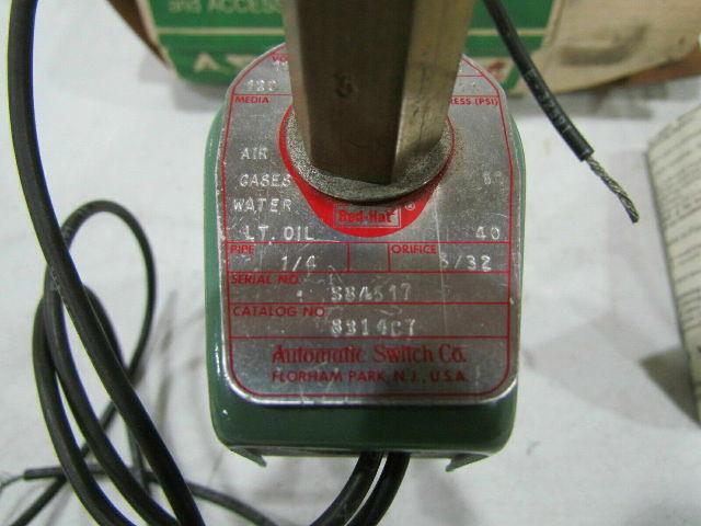 Asco Red Hat 8314C7 3-Way 110/120V 1/4" 80PSI Solenoid Valve