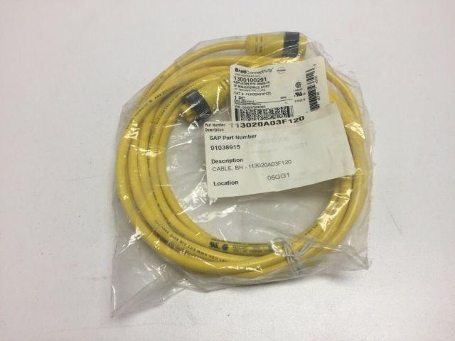 Woodhead Connectivity 113020A03F120 3P Male/Female ST/ST 12' 18/3 AWG PVC Cord