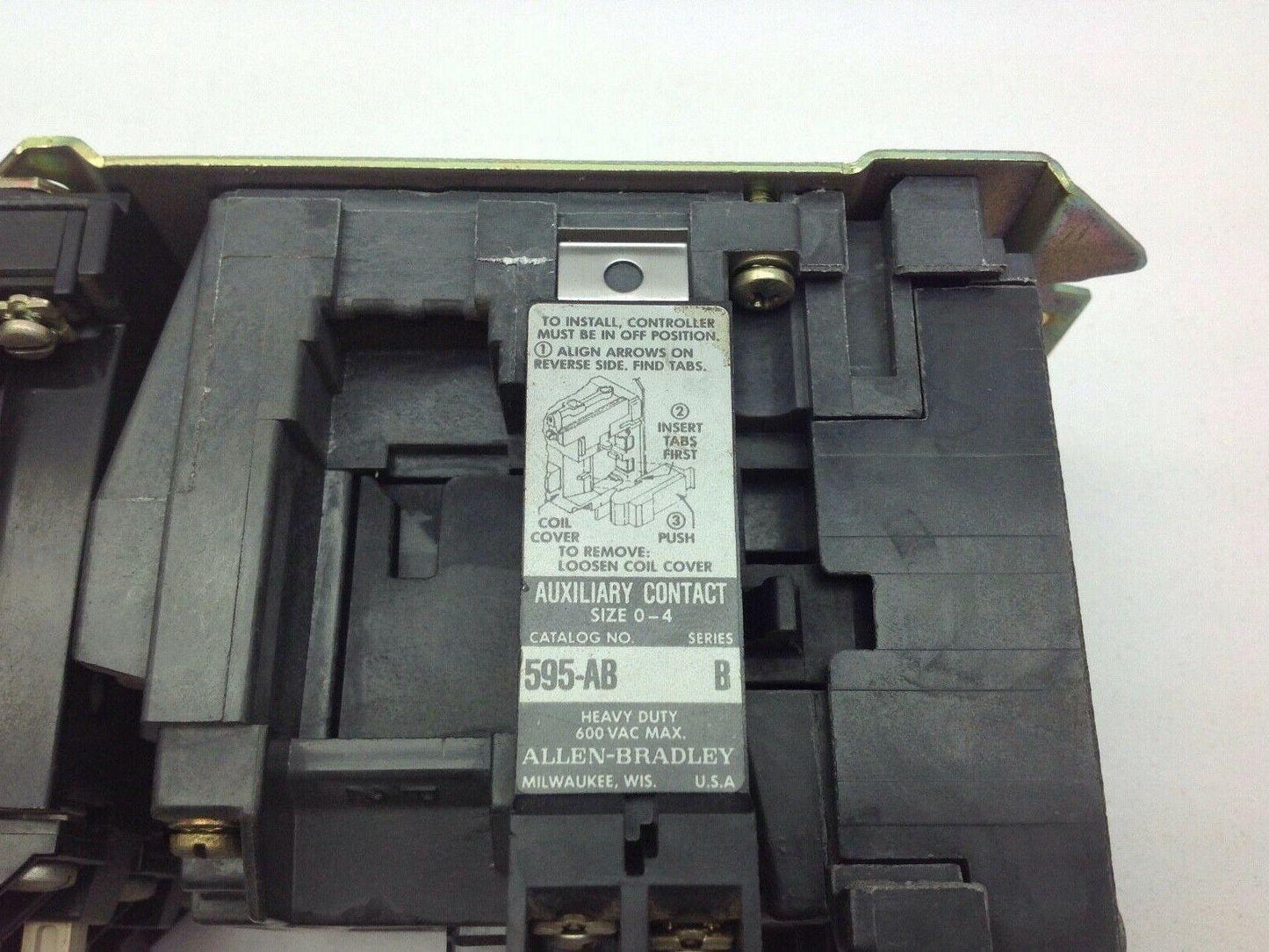Allen Bradley 520F-B0D/W Motor Starter Size 1 3 Phase 115-120V 3P Series W