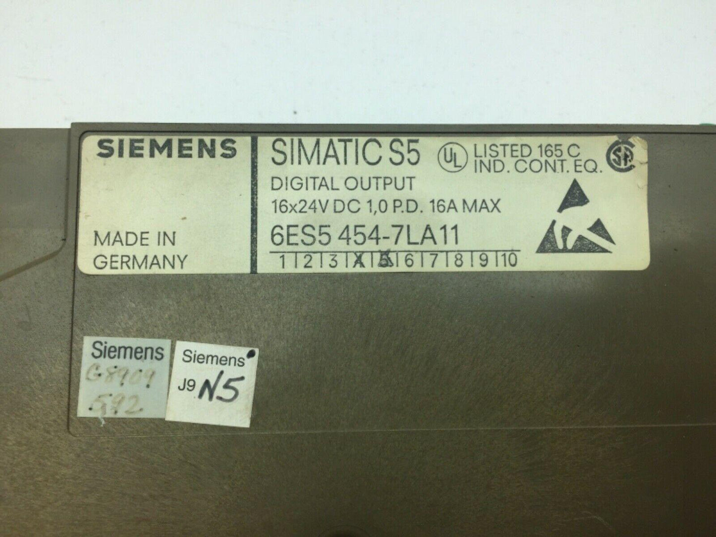 Siemens 6ES5 454-7LA11 Simatic Digital Output 24VDC 2A Missing front paper