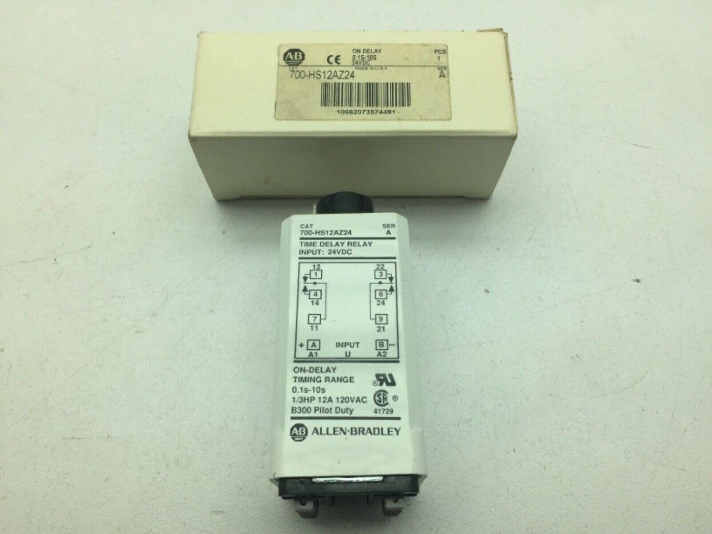 Allen Bradley 700-HS12AZ24/A On-Delay Timing Range 12A 120VAC Series A