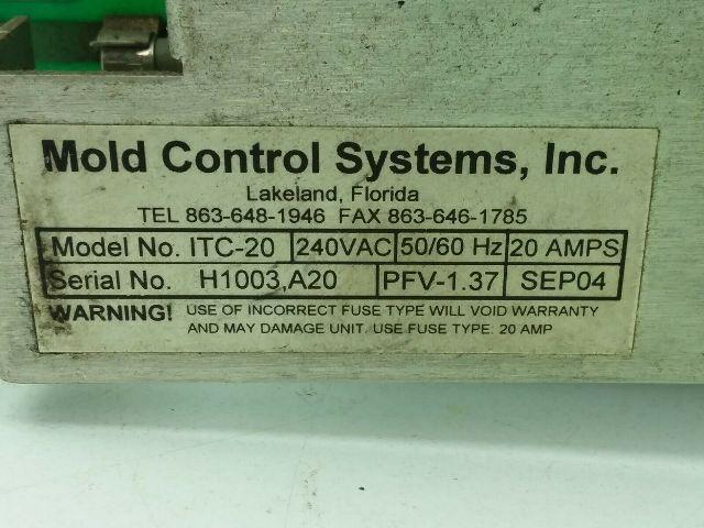 Mold Control Systems ITC-20 Microprocessor Controller 240VAC 20A