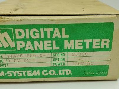 M System 44AV6-S5012-F Digital panel Meter 150VAC 0-5VDC