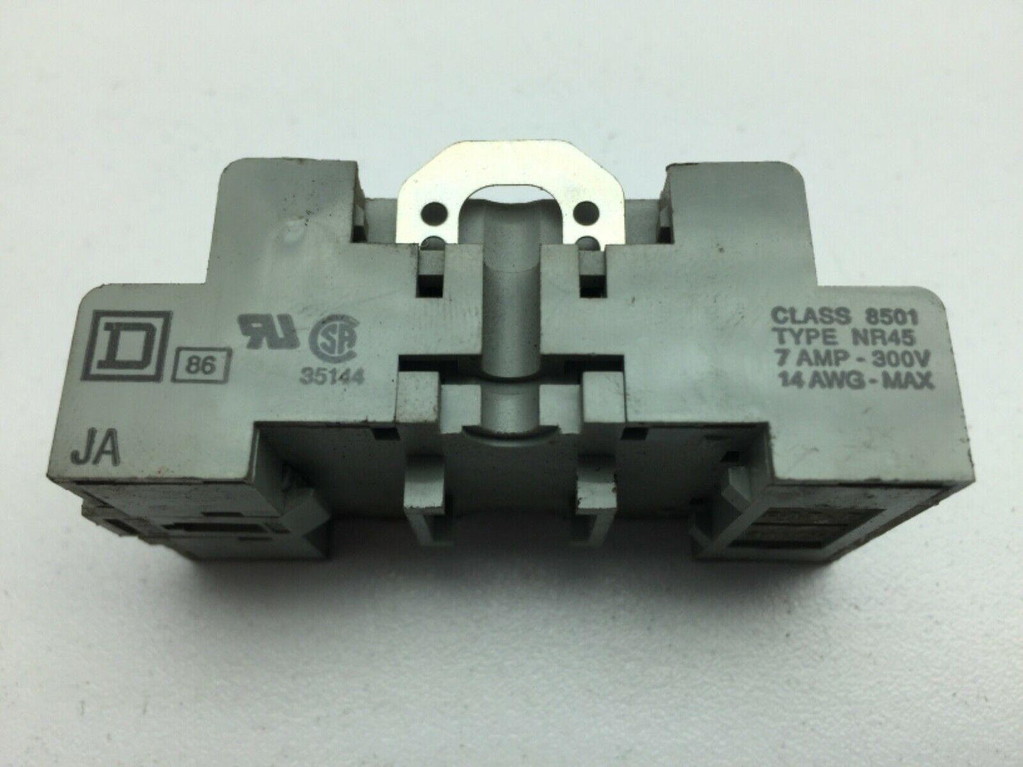 Square D NR45 Base 7A 300V DIN Rail Mount Lot of 9