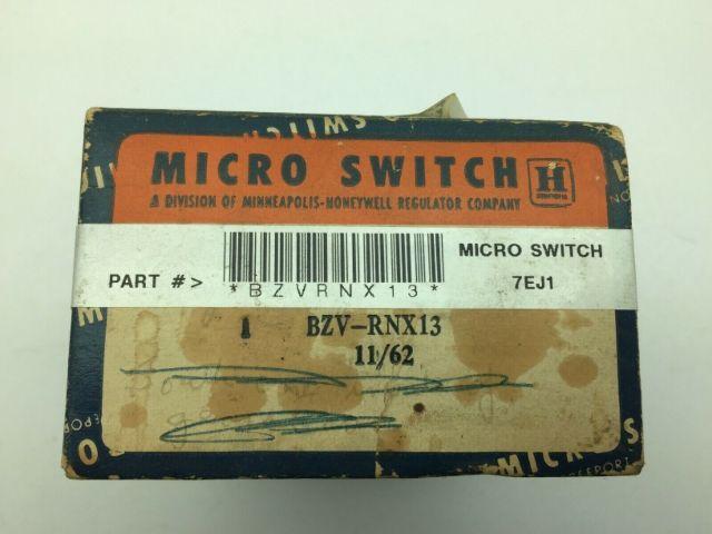 Honeywell Micro Switch BZV-RNX13 Limit Switch Dual Pluger 480VAC 1/2Hp