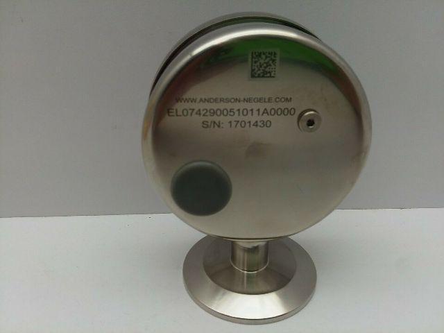Anderson-Negele Rodem EL074290051011A0000, 0-160psi, 2"Tri Clamp Pressure Guage,