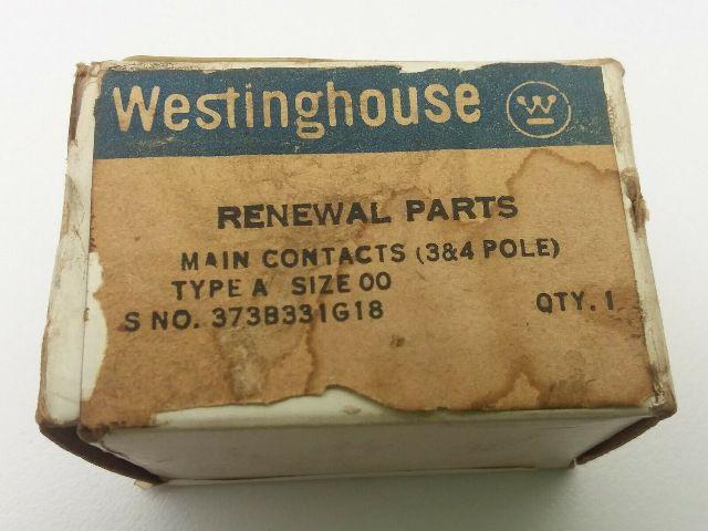 Westinghouse Renewal Parts 373B331G18 Type A Size 00 Contact Kit 3&4 Pole