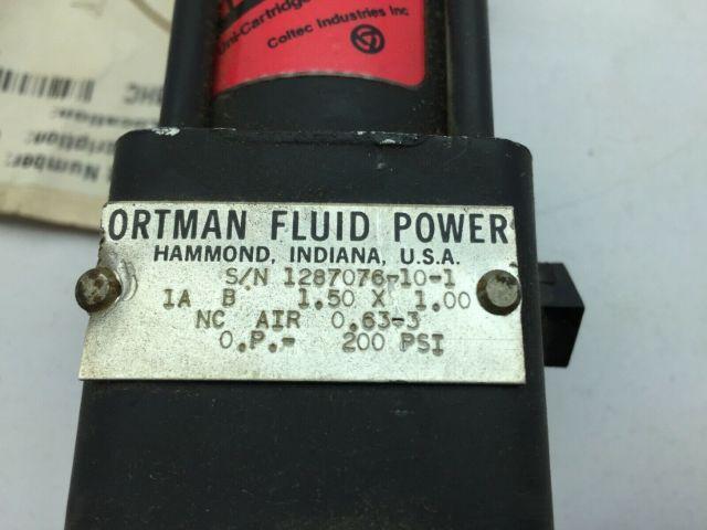 Ortman Fluid Power 1A B 1.50"Bore X 1.00"Stroke Pneumatic Cylinder