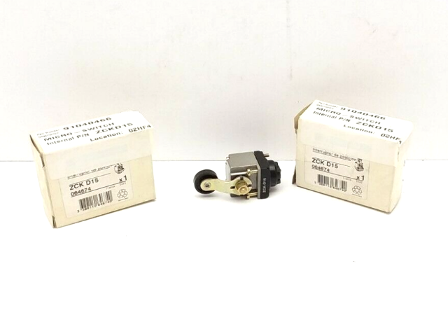 Telemechanique ZCKL-D15 Limit Switch Micro Switch Roller Lever Head LOT OF 2