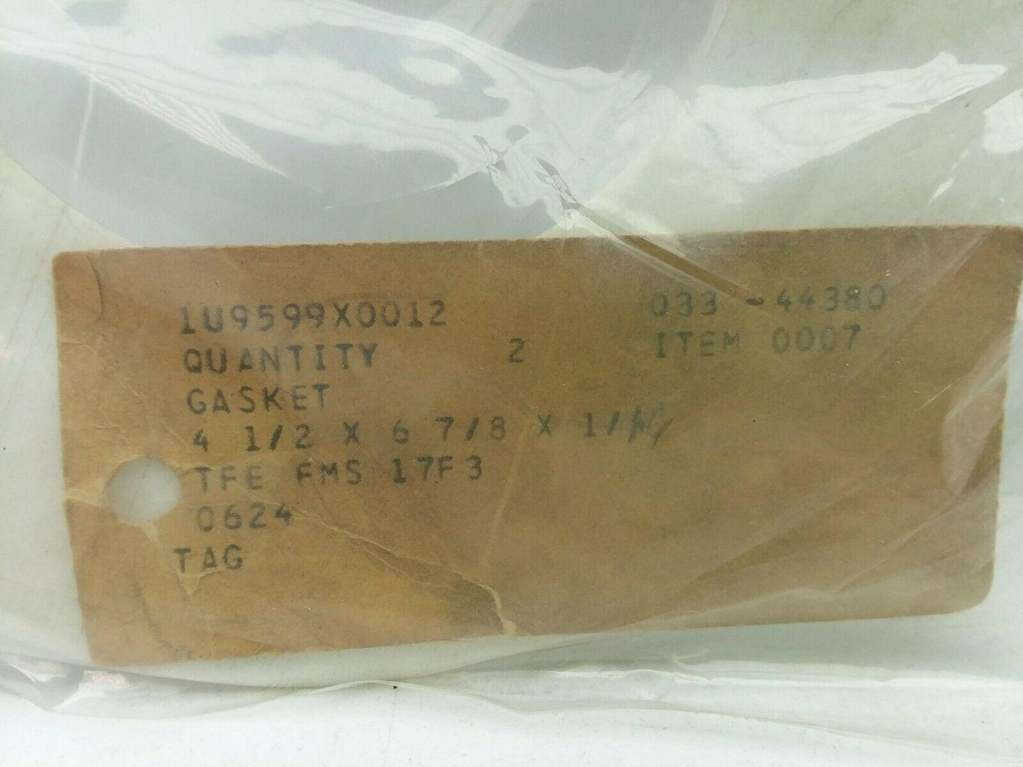 Fisher 1U9599X0012 Gasket LOT OF 2