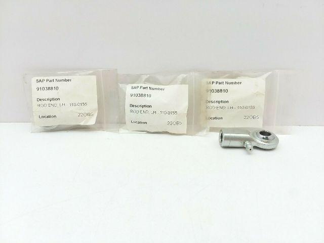 Tie Rod End Bearing 3/8" Bore 3/8-24 Left Hand Threads LOT OF 3