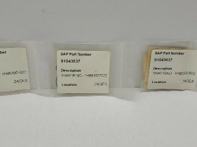 Fisher 1H863927022 Snap Rings LOT OF 3